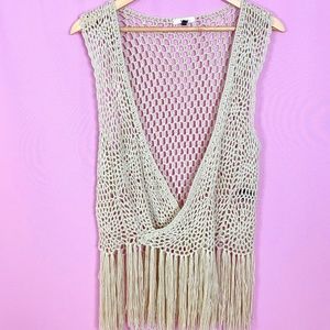 Beige Boho Vest